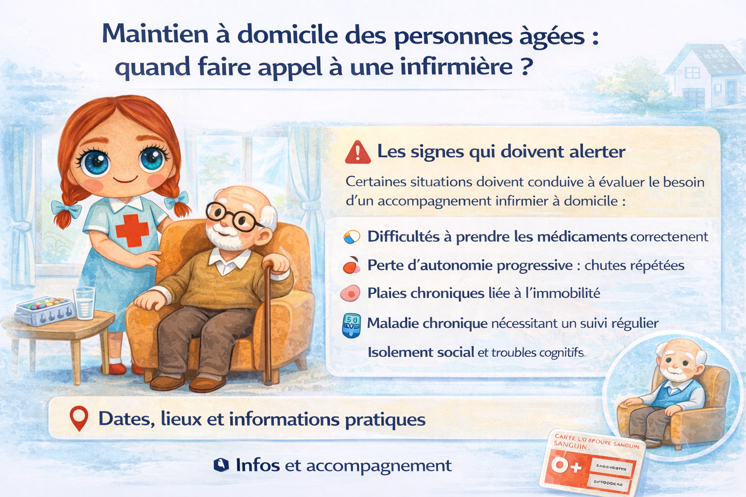 Maintien à domicile des personnes âgées : quand faire appel à une infirmière ?